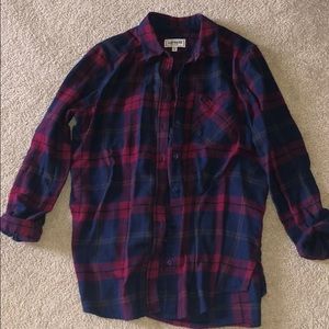 Express Flannel button up top